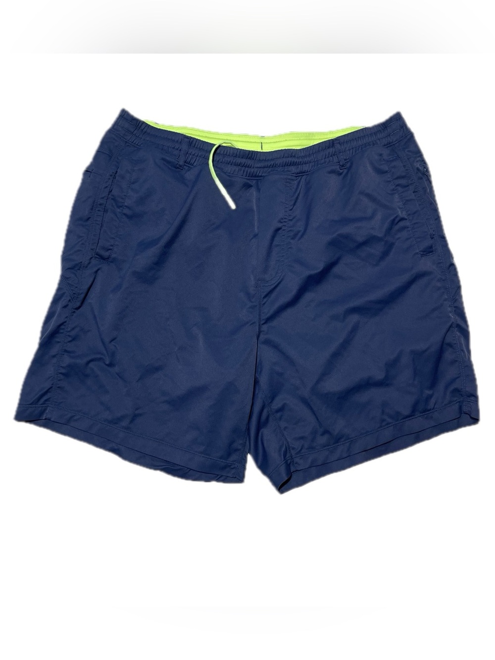 Birddogs Shorts Mens XXL Navy Blue Lime Lined Pockets Stretch Gym Run Boom Golf